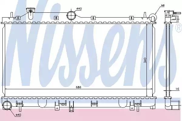 Радиатор охлаждения SUBARU Forester Nissens 67723