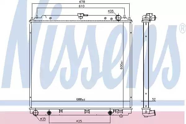 Радиатор охлаждения NISSAN Pathfinder Nissens 69485