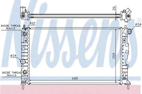 Радиатор охлаждения SAAB 9-5 Nissens 68003A