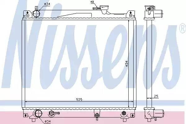 Радиатор охлаждения SUZUKI Grand Vitara Nissens 64159