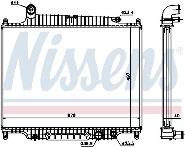 Радиатор охлаждения LAND ROVER Range Rover Nissens 643222