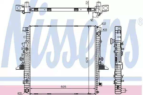 Радиатор охлаждения LAND ROVER Discovery Nissens 64320A