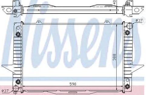 Радиатор охлаждения VOLVO C70 Nissens 65539A