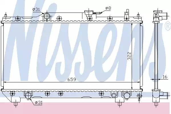 Радиатор охлаждения TOYOTA Avensis Nissens 64781A