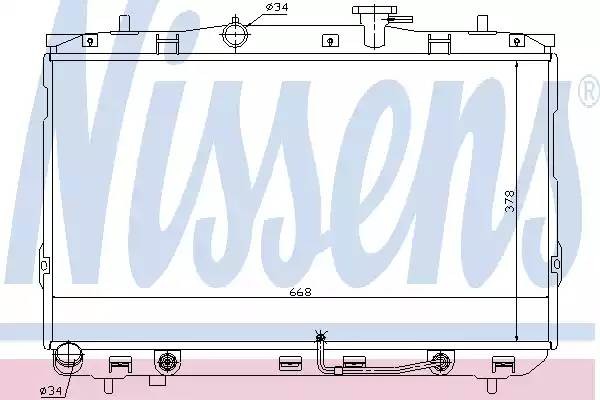 Радиатор охлаждения HYUNDAI COUPE Nissens 67489