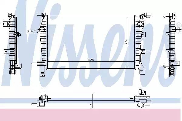 Радиатор охлаждения RENAULT FLUENCE Nissens 637632