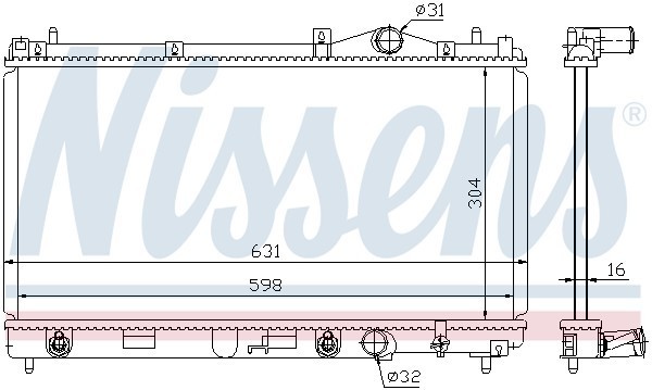 Радиатор охлаждения CHRYSLER NEON Nissens 609941