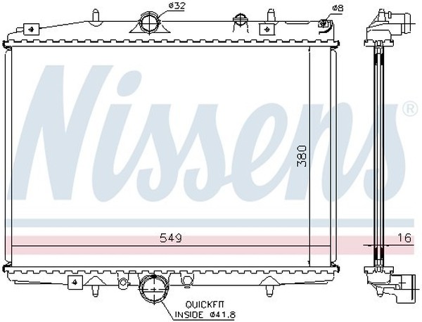 Радиатор охлаждения CITROEN C5 Nissens 61291A