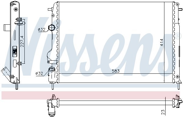 Радиатор охлаждения RENAULT LOGAN Nissens 63766