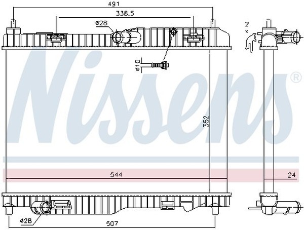 Радиатор охлаждения FORD B-MAX Nissens 69233