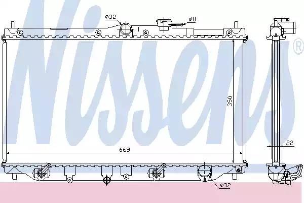 Радиатор охлаждения HONDA ACCORD Nissens 622831