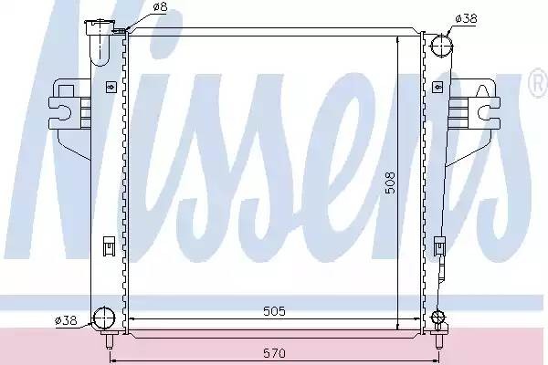 Радиатор охлаждения JEEP CHEROKEE Nissens 69212