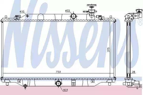 Радиатор охлаждения MAZDA 6 Nissens 68536