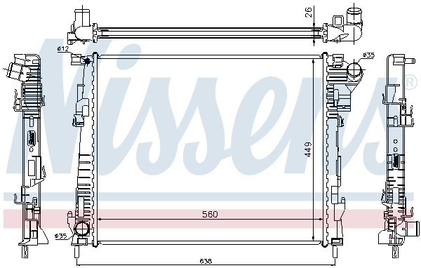 Радиатор охлаждения NISSAN PRIMASTAR Nissens 63122