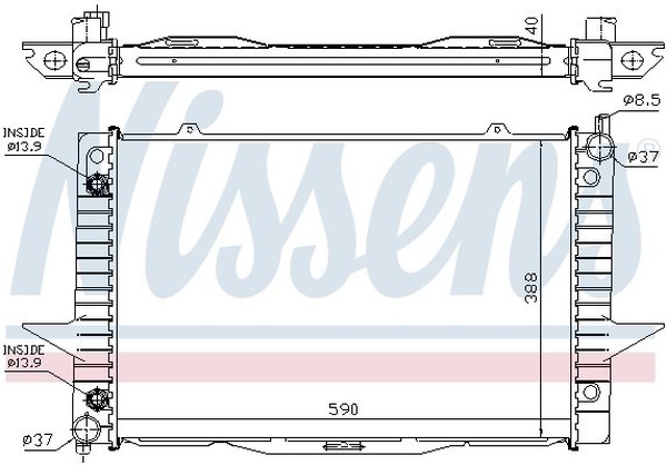 Радиатор охлаждения VOLVO C70 Nissens 65548A