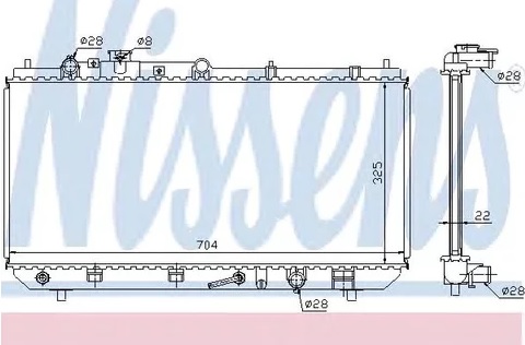 Радиатор охлаждения MAZDA 323 Nissens 624041
