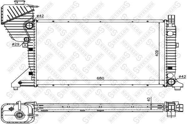 Радиатор охлаждения MERCEDES Sprinter Stellox 81-03338-SX