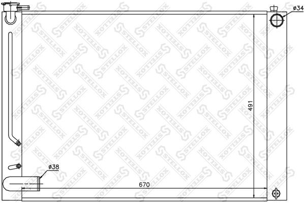 Радиатор охлаждения LEXUS RX Stellox 10-25363-SX