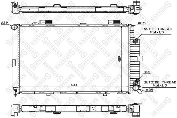 Радиатор охлаждения MERCEDES E Stellox 10-25092-SX