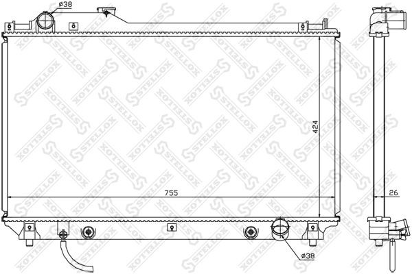 Радиатор охлаждения LEXUS LS Stellox 10-26378-SX