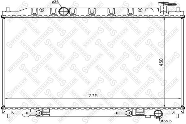 Радиатор охлаждения NISSAN Murano Stellox 10-25399-SX