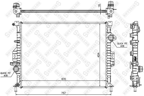 Радиатор охлаждения Ford Mondeo Stellox 10-25456-SX