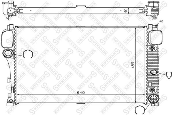 Радиатор охлаждения MERCEDES CL Stellox 10-25347-SX