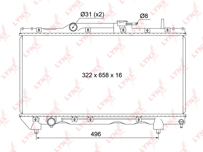 Радиатор охлаждения TOYOTA CARINA LYNXauto RB-1127