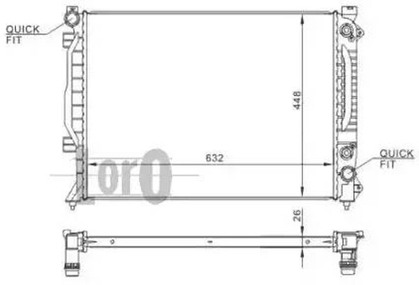 Радиатор охлаждения AUDI A6 Loro 003-017-0009