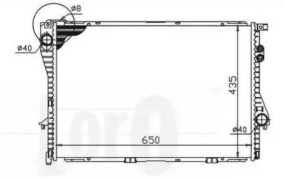 Радиатор охлаждения BMW 5 Loro 004-017-0001