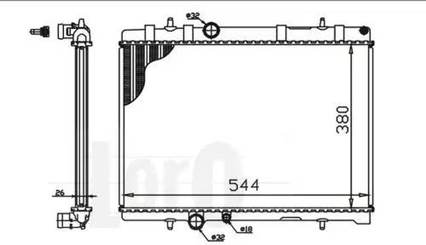 Радиатор охлаждения CITROEN C4 Loro 009-017-0015