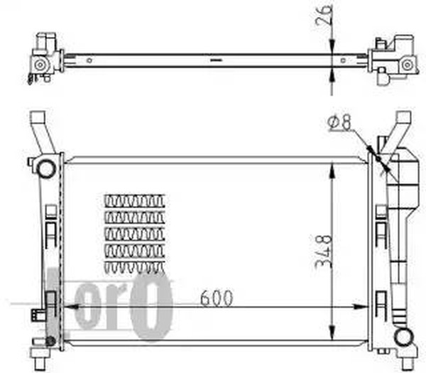 Радиатор охлаждения MERCEDES BENZ A-CLASS Loro 054-017-0051-B