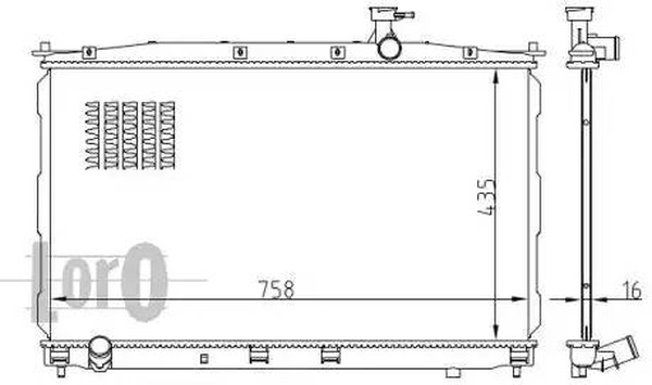 Радиатор охлаждения HYUNDAI SANTA FE Loro 019-017-0020-B