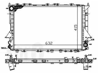 Радиатор охлаждения AUDI 100 Loro 003-017-0007