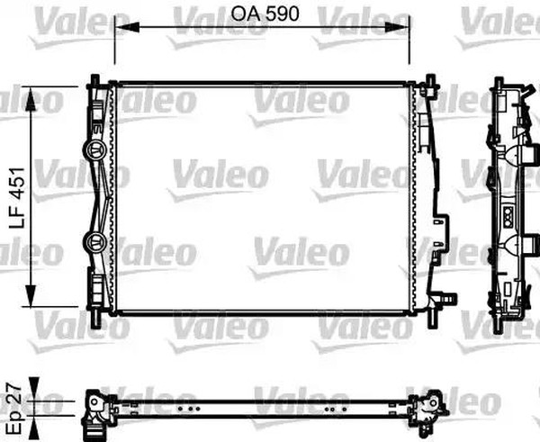 Радиатор охлаждения NISSAN Qashqai Valeo 735 116