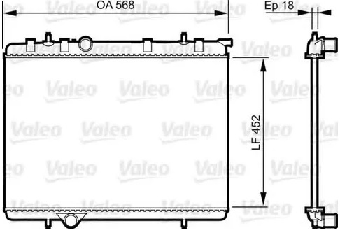 Радиатор охлаждения CITROEN Berlingo Valeo 735 090