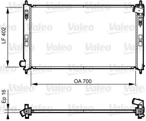 Радиатор охлаждения MITSUBISHI Lancer Valeo 735 575