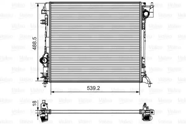 Радиатор охлаждения NISSAN QASHQAi Valeo 735 625