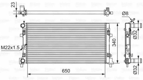 Радиатор охлаждения HYUNDAI Sonata Valeo 701 989