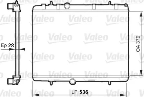 Радиатор охлаждения CITROEN Berlingo Valeo 735 608