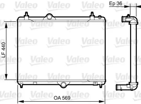 Радиатор охлаждения CITROEN C5 Valeo 735 371