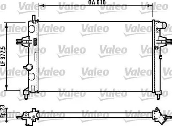 Радиатор охлаждения OPEL ASTRA G Valeo 732 729