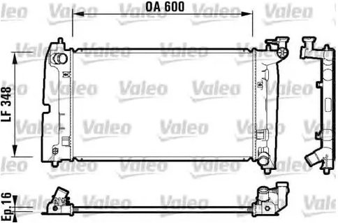 Радиатор охлаждения TOYOTA COROLLA Valeo 734 199