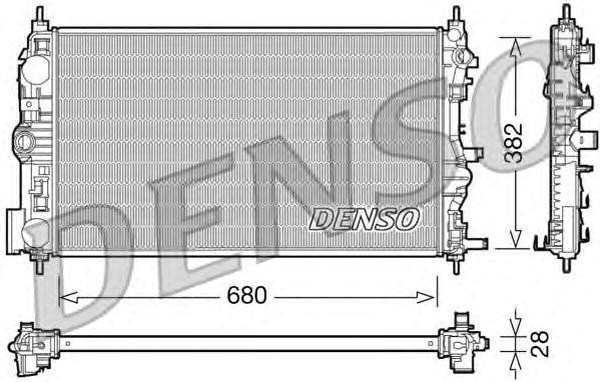 Радиатор охлаждения CHEVROLET CRUZE Denso DRM15005