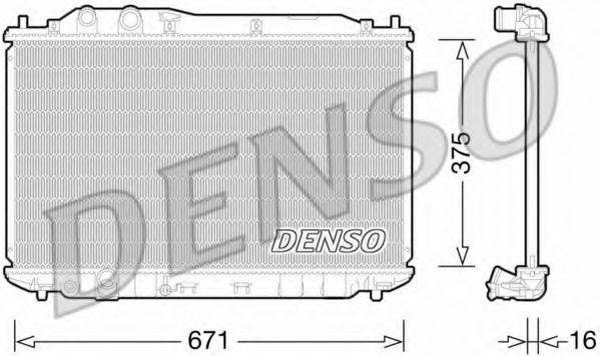 Радиатор охлаждения HONDA CIVIC Denso DRM40028