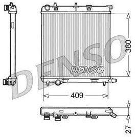 Радиатор охлаждения CITROEN C2 Denso DRM21026