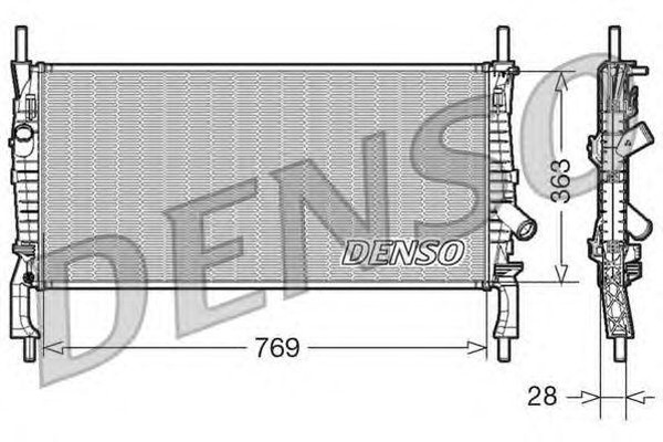 Радиатор охлаждения FORD TRANSIT Denso DRM10106