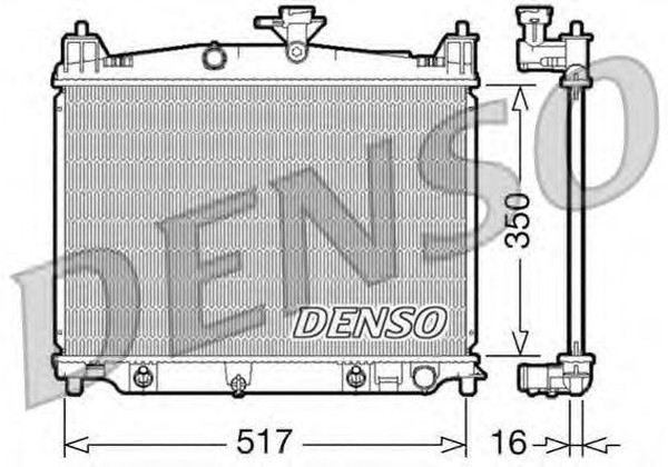 Радиатор охлаждения MAZDA 2 Denso DRM44019