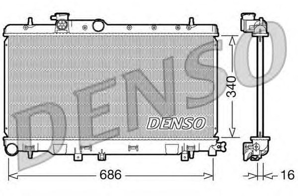 Радиатор охлаждения SUBARU IMPREZA Denso DRM36006