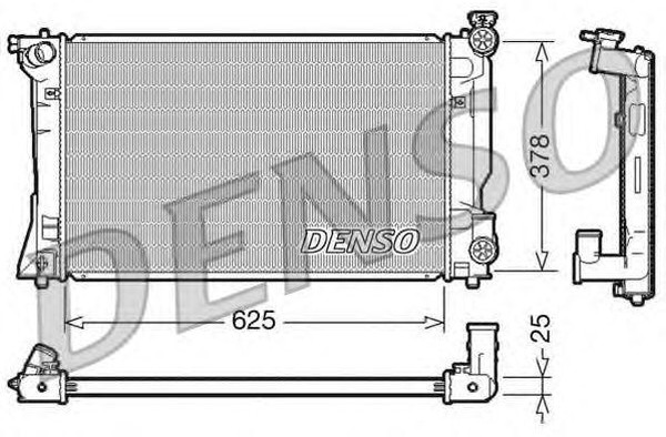 Радиатор охлаждения TOYOTA AVENSIS Denso DRM50035